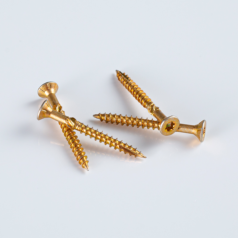 Tornillos para aglomerado de 4,5×35-80 mm ZY T17 con cabeza avellanada doble Torx, 6 nervaduras y rosca Twin-Fast