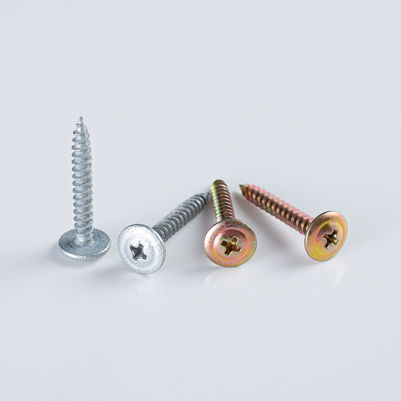 Tornillo de 8-15 × 12-32 galvanizado amarillo, Clase 3 (BOTÓN Z/Y / CL3), con cabeza abombada Phillips y punta afilada