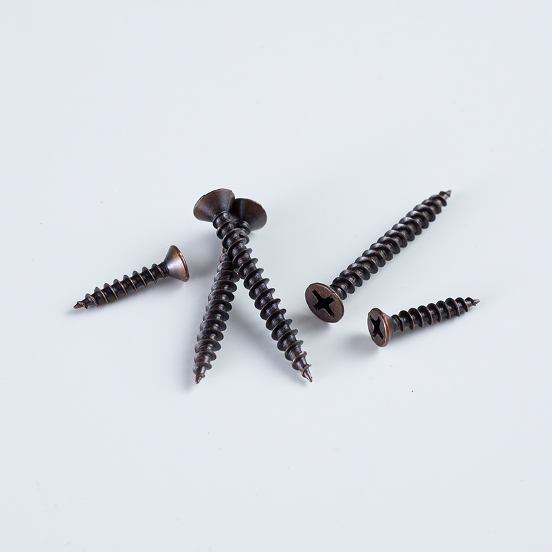 Tornillo para bisagra de 8G×25-38 BRNZ con acabado de bronce antiguo, cabeza avellanada y accionamiento Phillips