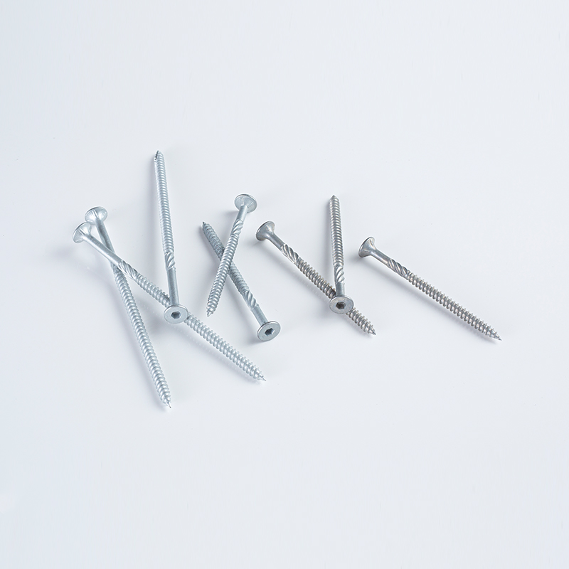 Tornillo de 14-10×100 T17 con cabeza abocardada hexagonal interna y rosca retorcida