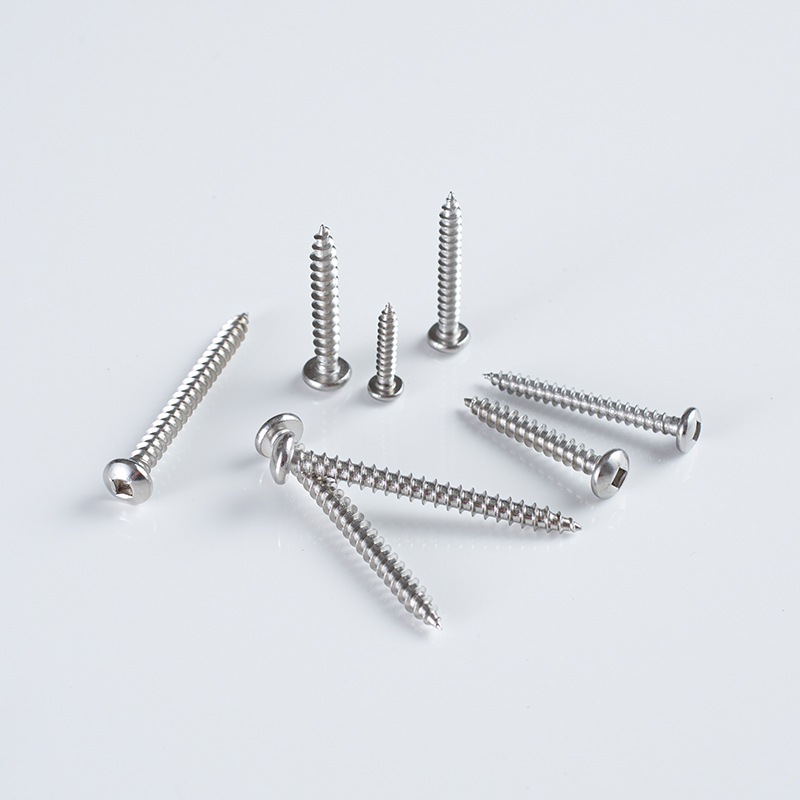 Tornillos autorroscantes de acero inoxidable SS304 con cabeza alomada, ranura cuadrada y estándar estadounidense