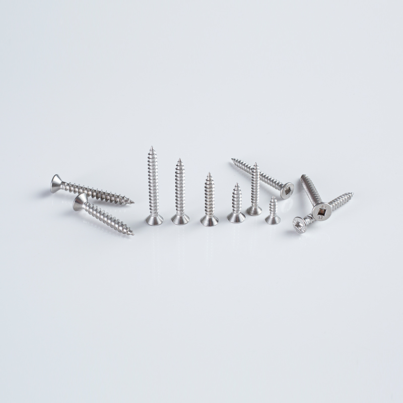 Tornillo autorroscante de cabeza plana con accionamiento cuadrado de 8GA × 12-50 A2 SS304, estándar estadounidense