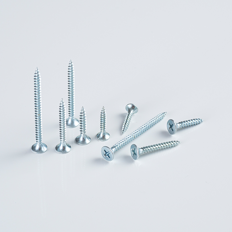 Tornillos para estructuras de acero de calibre ligero de 3,0×7×22-51 Cr6 galvanizados, con cabeza trompeta