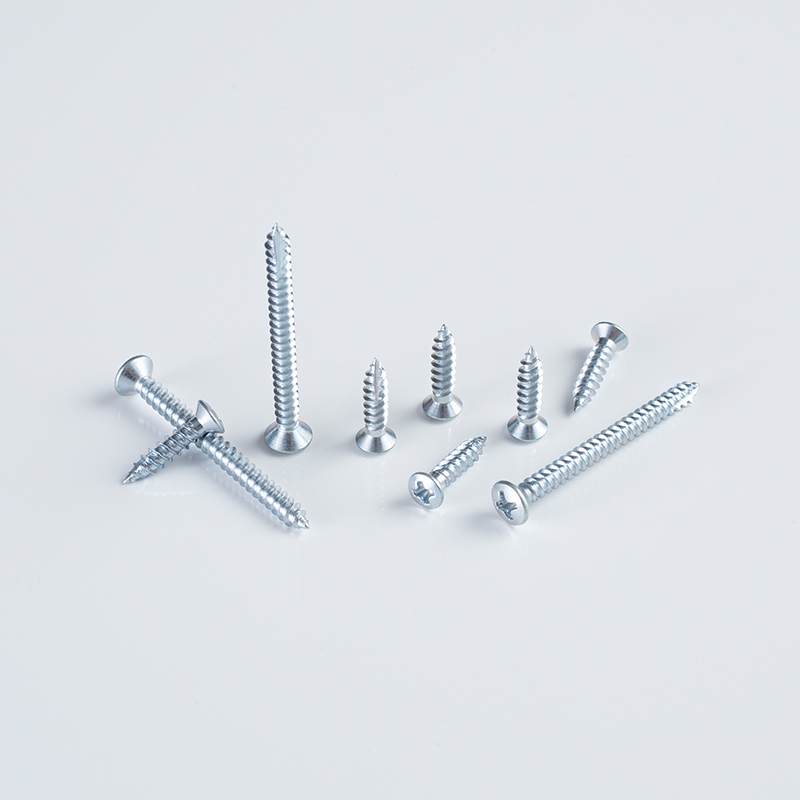 Tornillo autorroscante de 4,0×20-40 con cabeza sem avellanada T17 y recubrimiento de zinc azul y blanco de tres etapas
