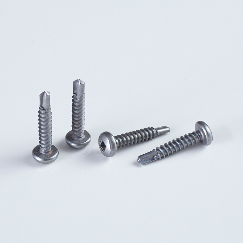 Tornillo autoperforante de 10-16×12-25 de aleación de zinc-níquel, con cabeza alomada y accionamiento cuadrado