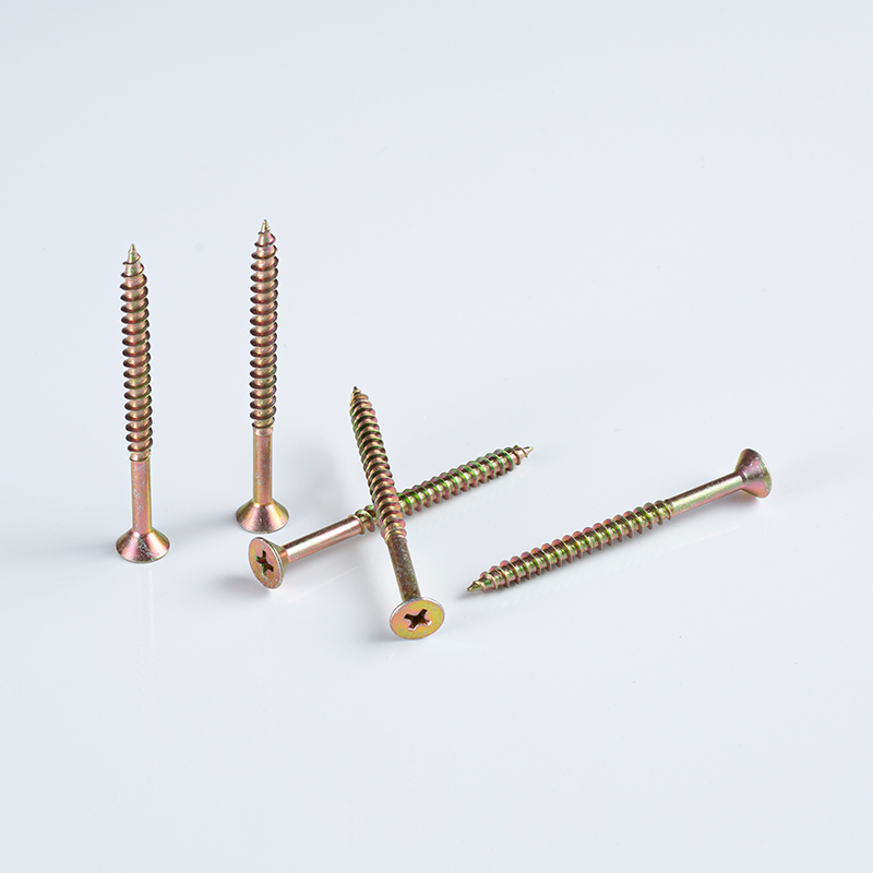 Tornillo para tablero de fibra de 10-8×40-100 Z/Y con cabeza avellanada simple y ranura en cruz