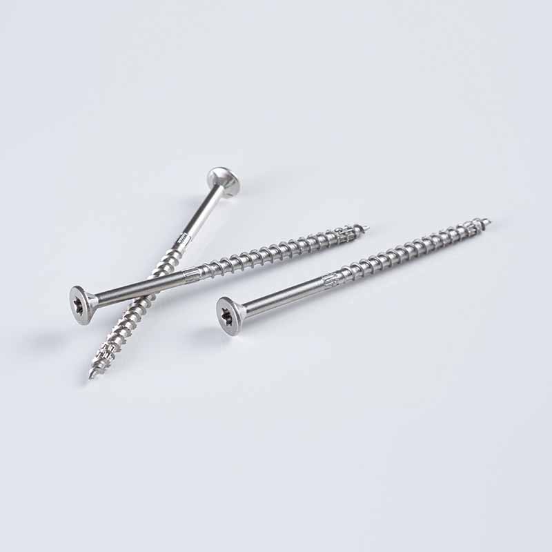 Tornillos de 14-7×50-150 mm de acero inoxidable SS304 (A2), con cabeza avellanada doble Torx y rosca doble