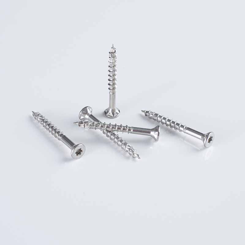 Tornillo para madera de 8-10×20-45 SS304 con cabeza avellanada doble Torx y rosca rápida