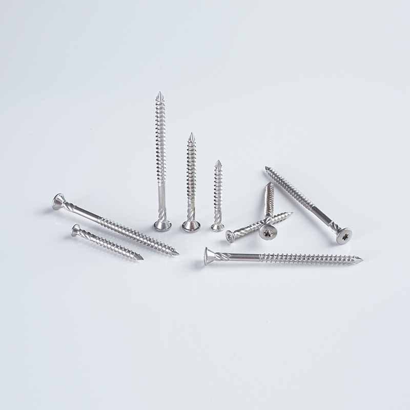 Tornillo de 12G×65-90 T25 A2 SS304 con cabeza plana Torx, cabeza avellanada grande y punta tipo cuchilla