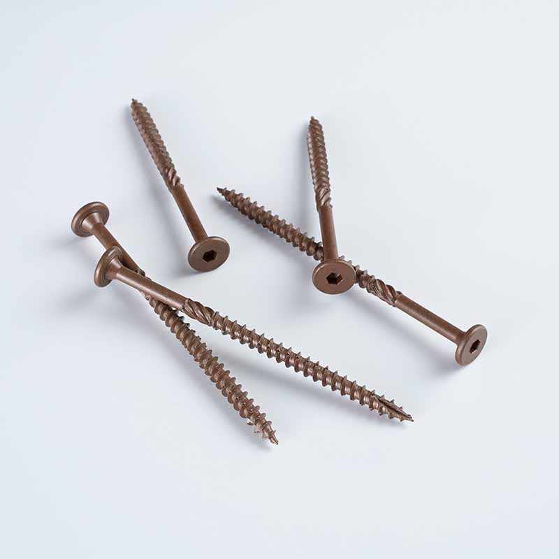 Tornillo de 16-7×75-125 con recubrimiento Ruspert marrón 500H T17, cabeza hexagonal interna, dentada y moleteada